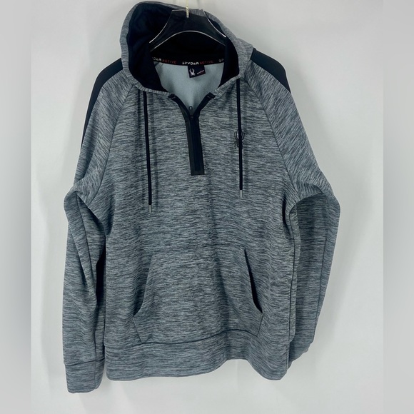 Spyder Other - Spyder Active Mens Sweatshirt Medium Gray Black Hood Pro WB